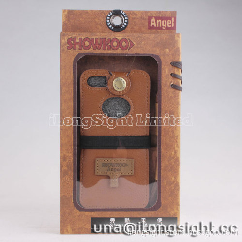 Showkoo Angel Genuine Leather case for iPhone 5 5C 5S-khaki